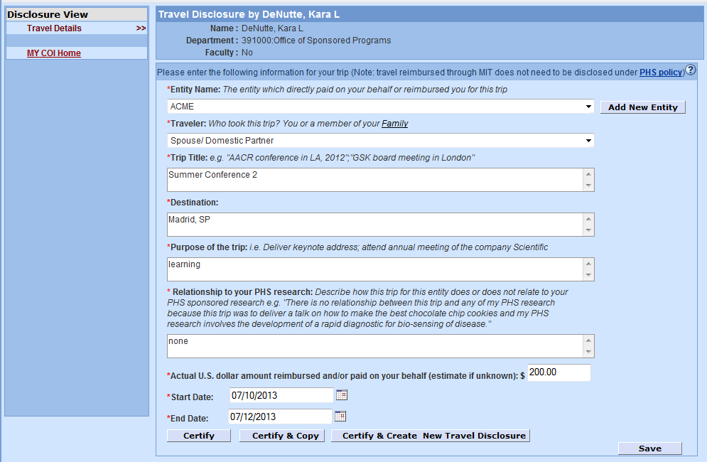 view travel disclosure screen 4 